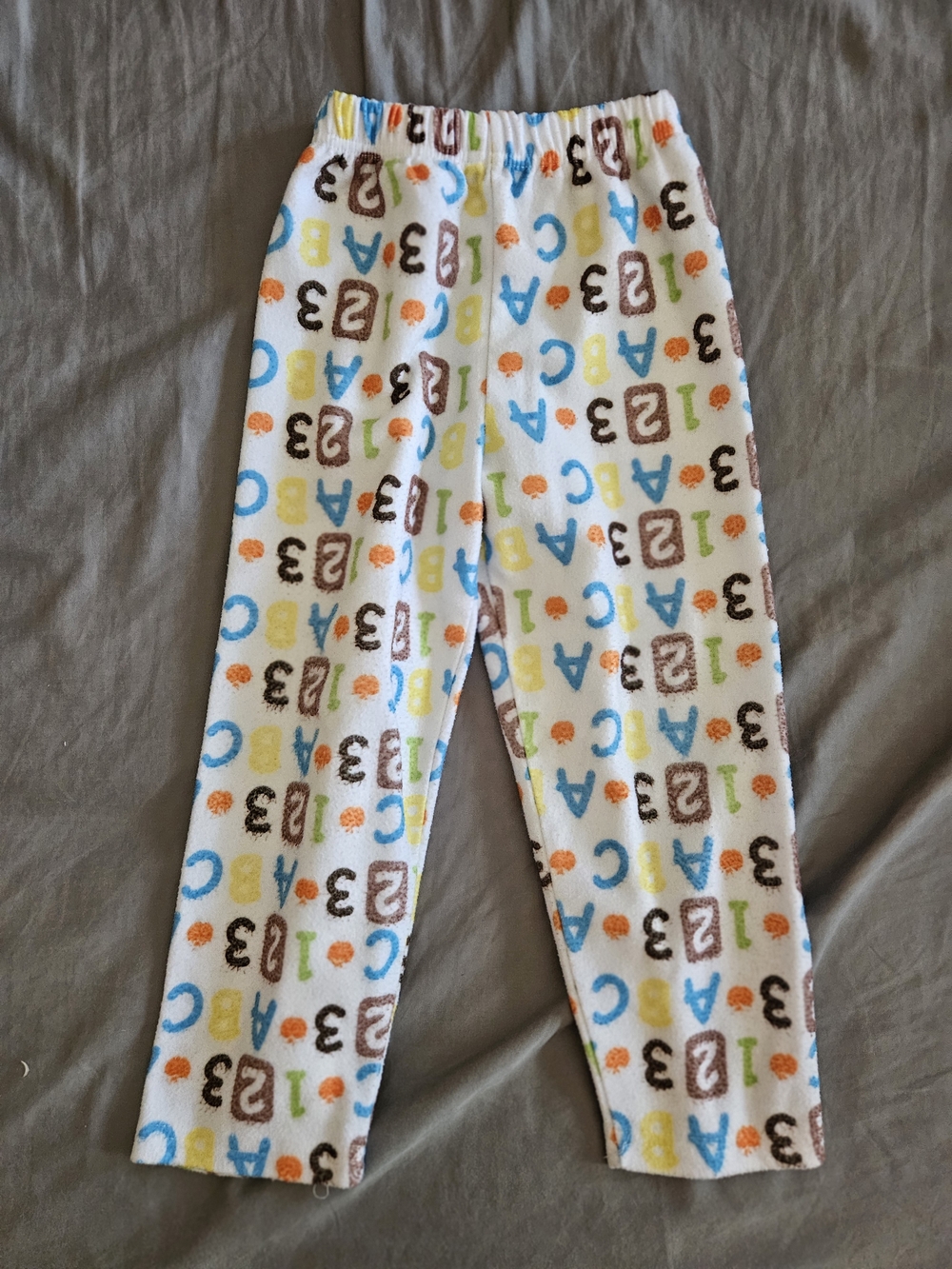 Kids Alphabet & Number Pajama Pants 4T